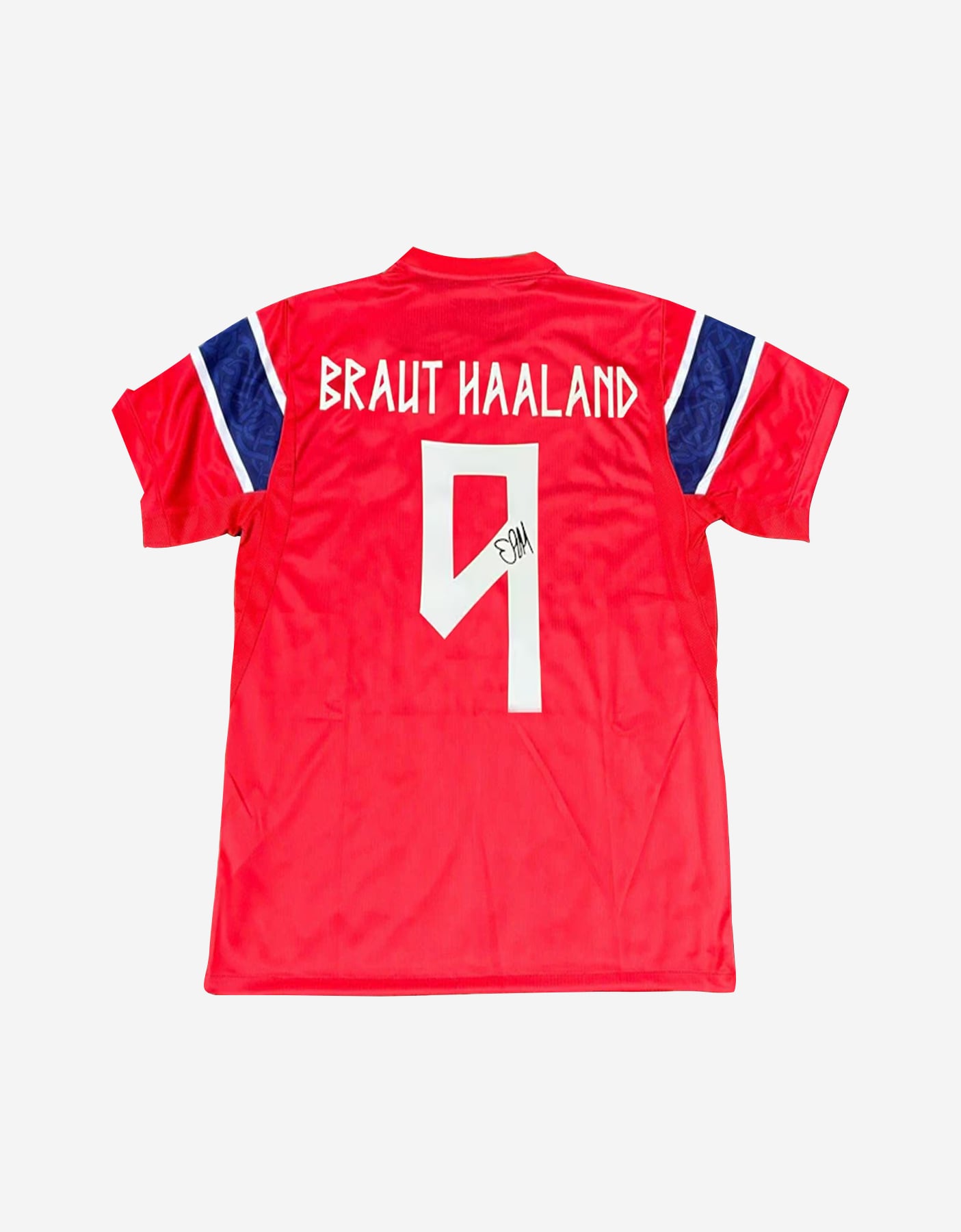 Erling Haaland Autographed #9 Norway Soccer Jersey