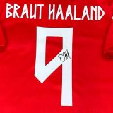 Erling Haaland Autographed #9 Norway Soccer Jersey