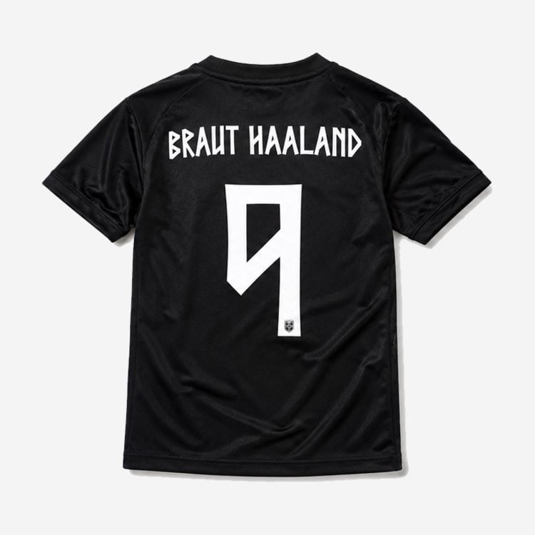 9 Erling Haaland Norway Youth Black Soccer Jersey - 99Jersey