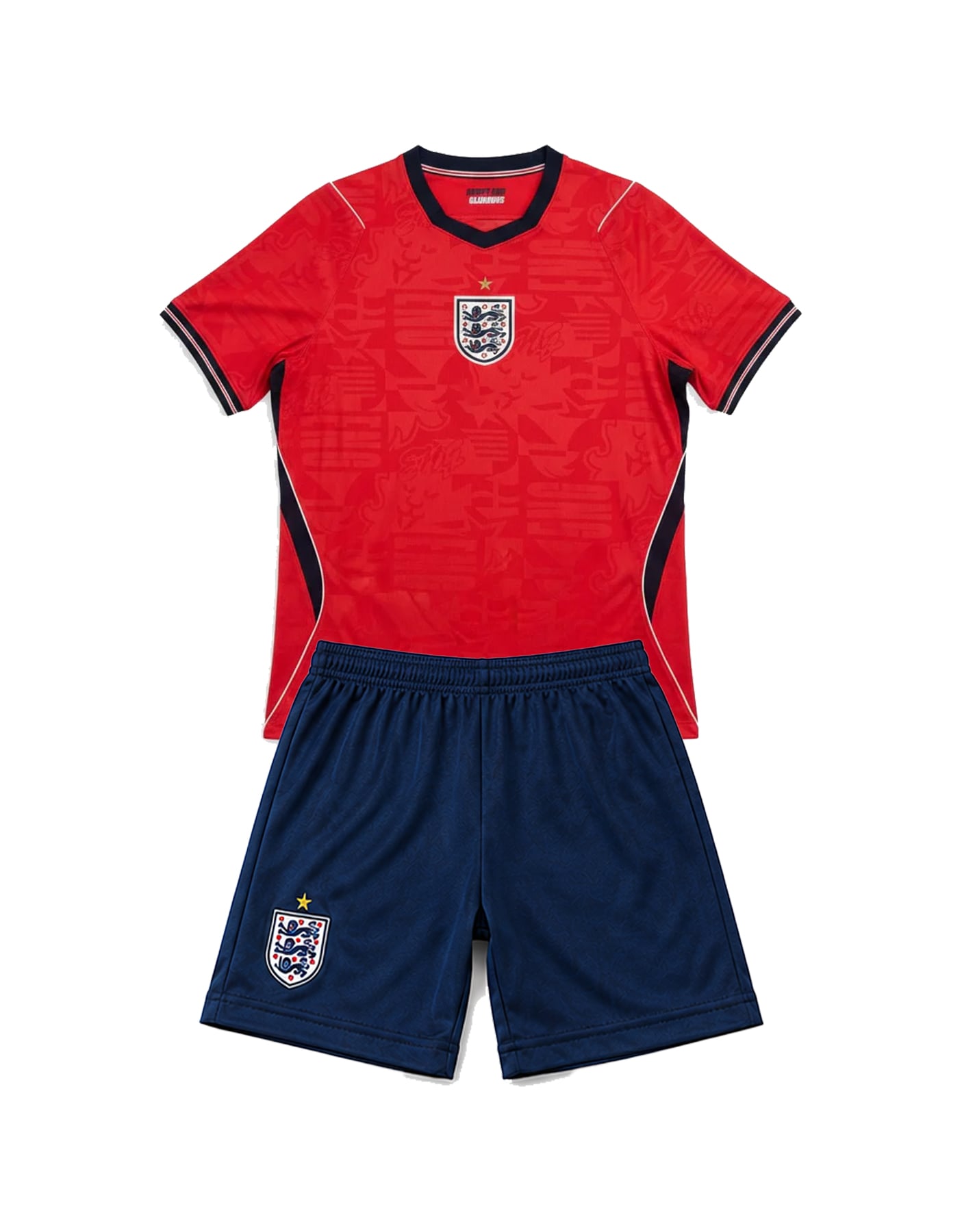 England Red Navy Youth Soccer Jersey