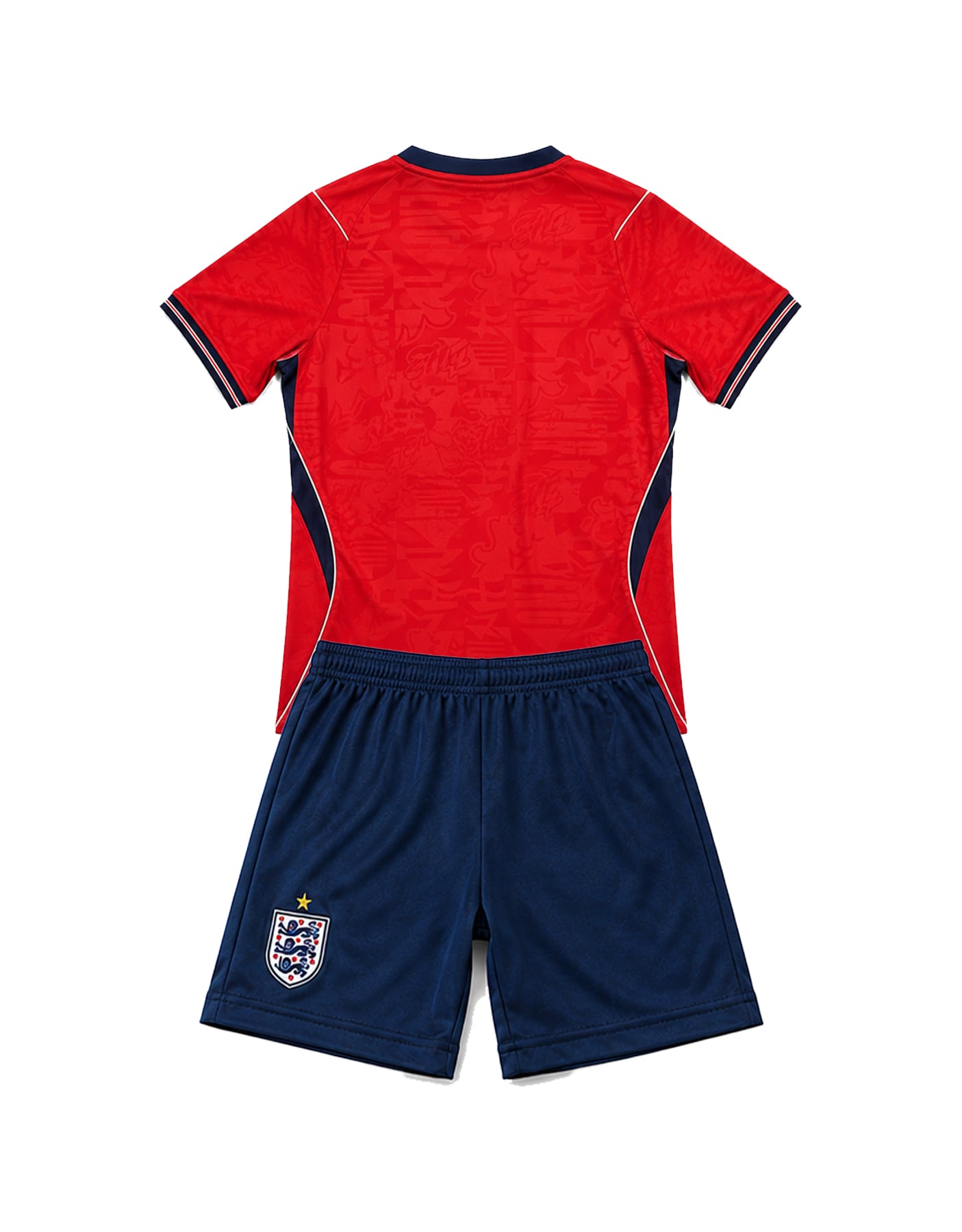 England Red Navy Youth Soccer Jersey - Image 2