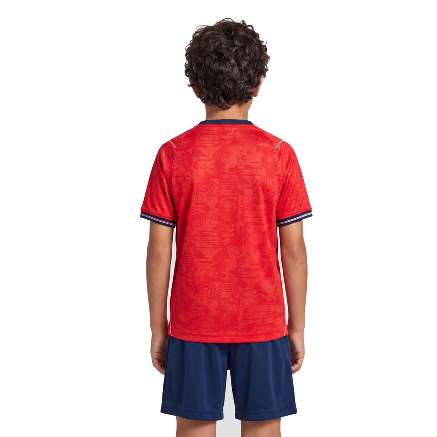 England Red Navy Youth Soccer Jersey - Image 4