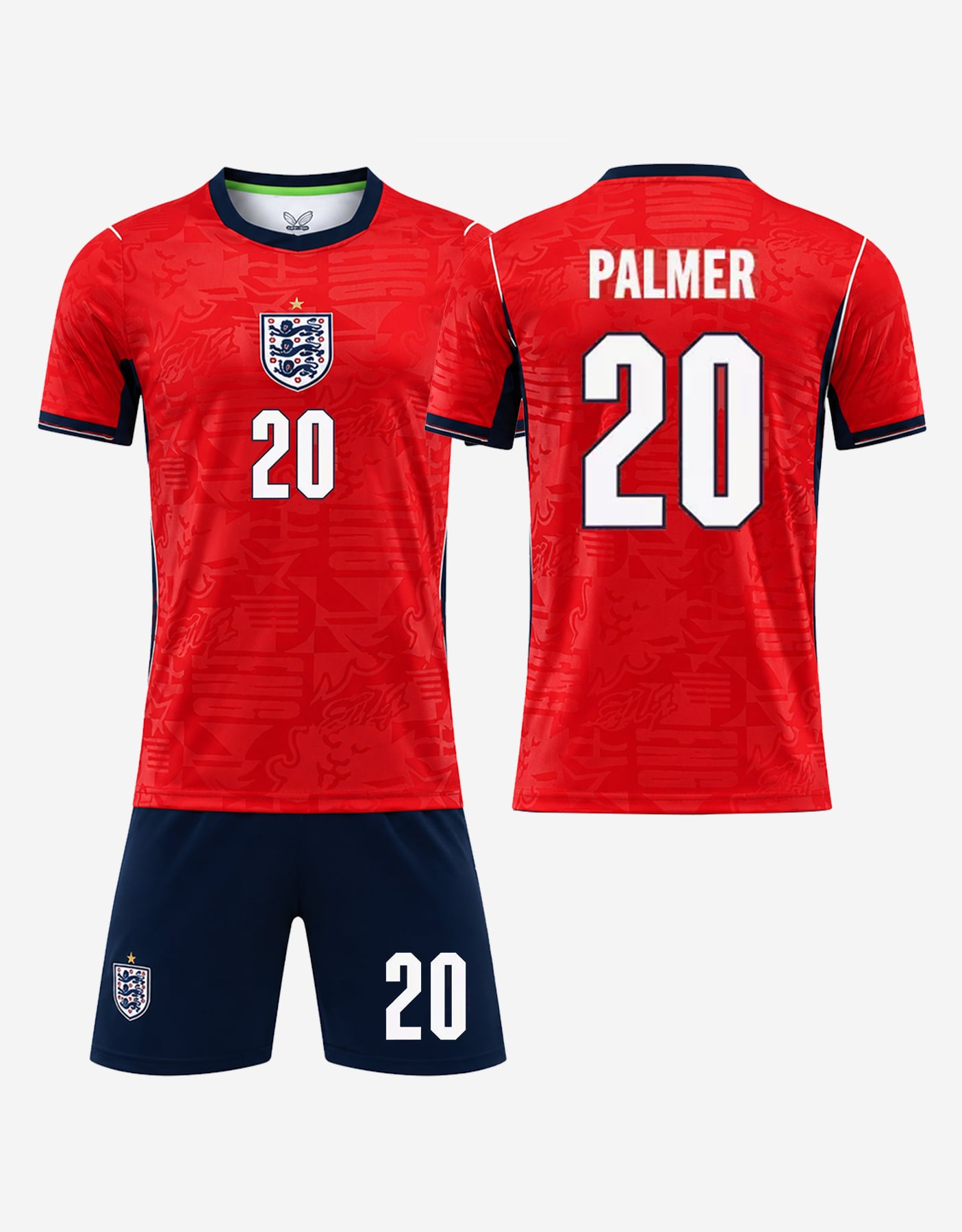 #20 Cole Jermaine Palmer England Red Navy Soccer Jersey