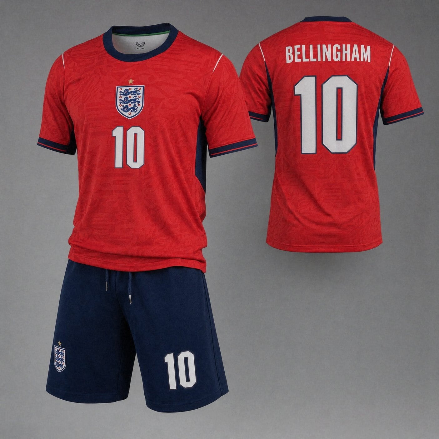 #10 Jude Bellingham England Red Navy Soccer Jersey