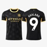 #9 Erling Haaland Manchester City Black and Gold Soccer Jersey