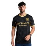 #9 Erling Haaland Manchester City Black and Gold Soccer Jersey