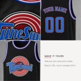 Customized Black Tune Squad Basketball Jersey