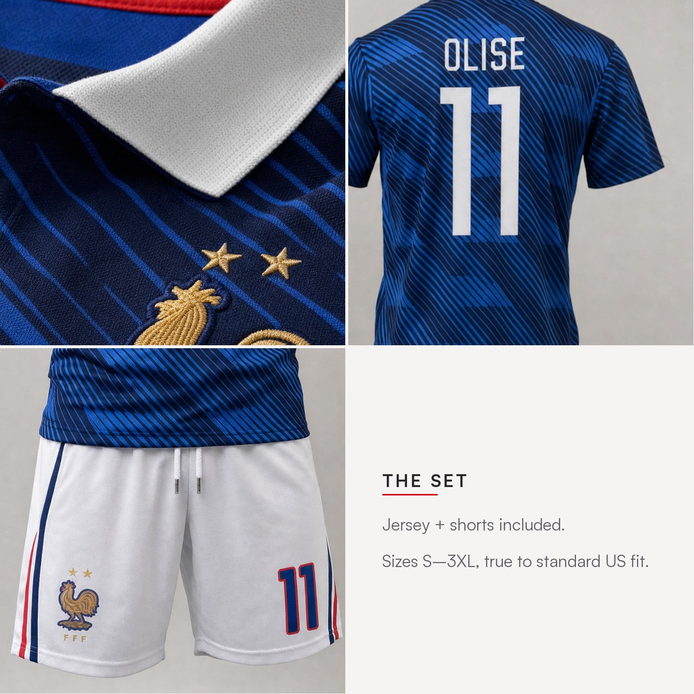 11 Michael Olise France Blue/White Soccer Jersey - 99Jersey