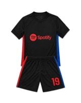 #19 Lamine Yamal Black Youth Soccer Jersey