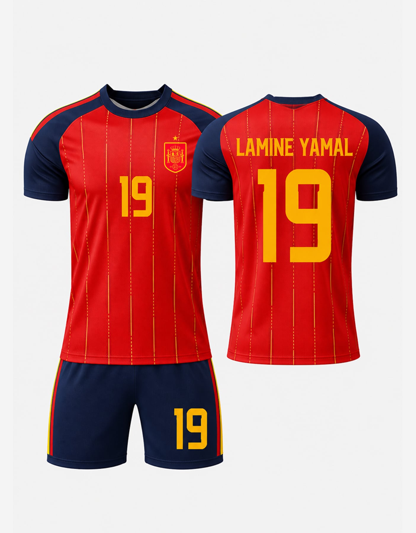 #19 Lamine Yamal Spain Soccer Jersey