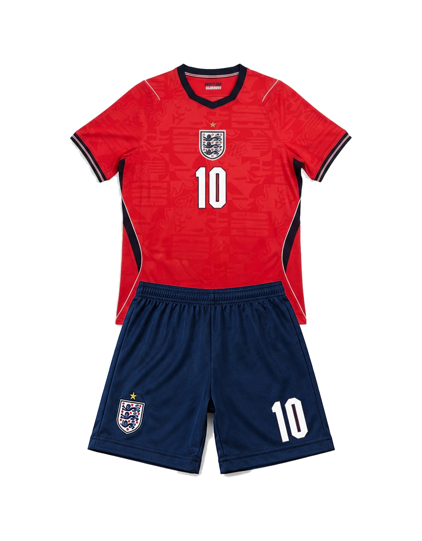 #10 Jude Bellingham Red Navy England Youth Soccer Jersey