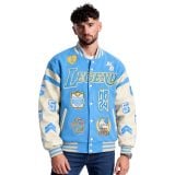 Mamba #24 Legend Tribute Sky Blue & Cream Varsity Jacket