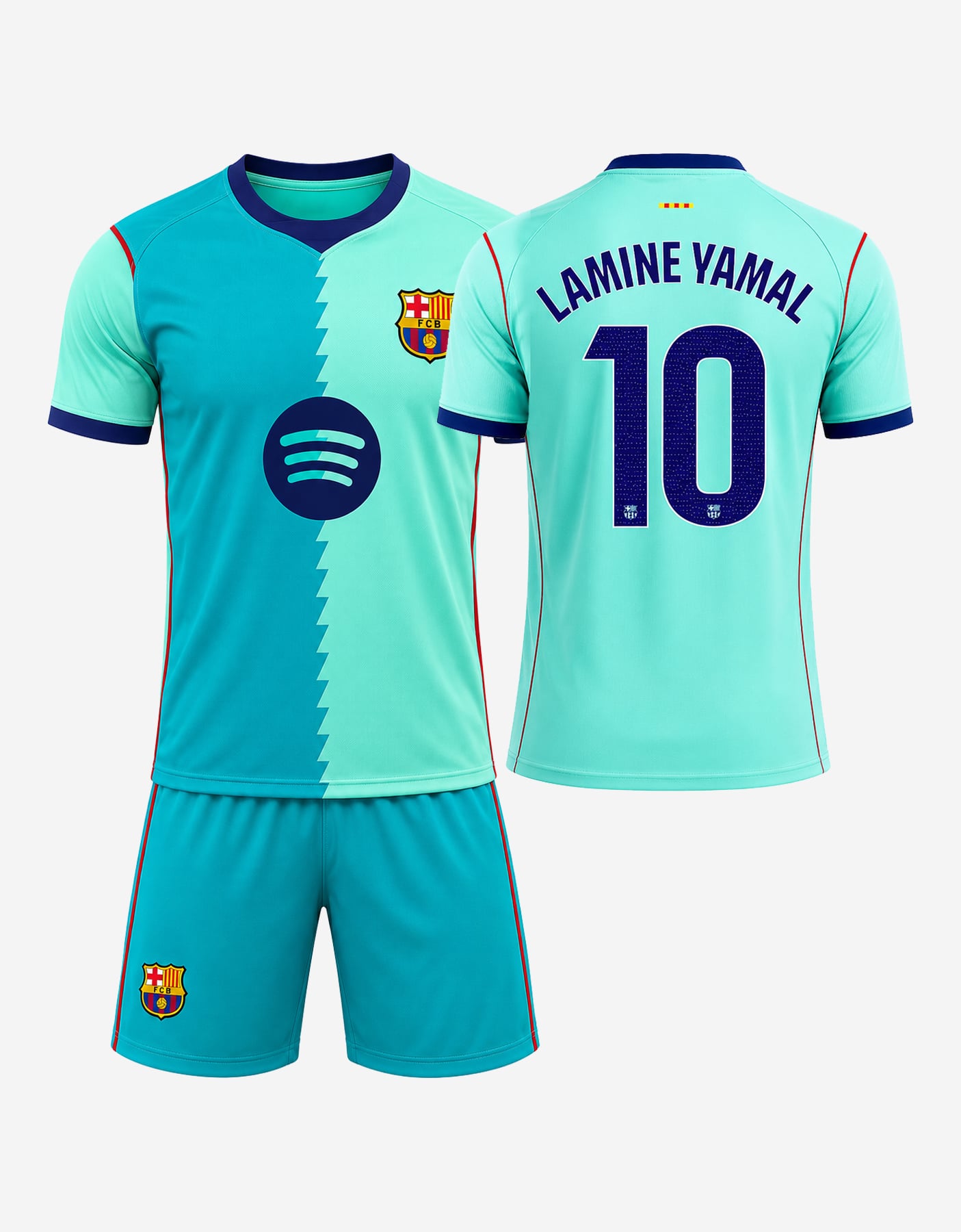 Lamine Yamal Barcelona Home Jersey, #19 Blue Red | 99Jersey