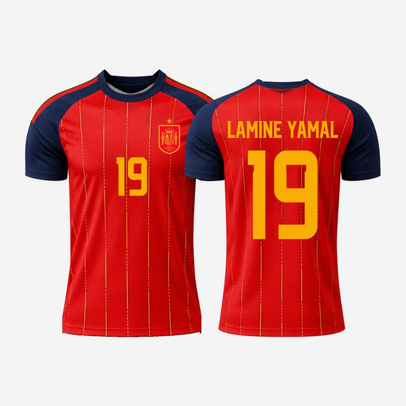 s*y様 #19 LAMINE YAMAL size:M FCバルセロナユニホー 19 Lamine Yamal Spain Soccer Jersey - 99Jersey | Where Legends Live On
