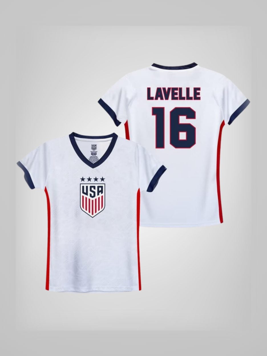 The Lavelle's Game Day Soccer Jersey: front and back of the jersey